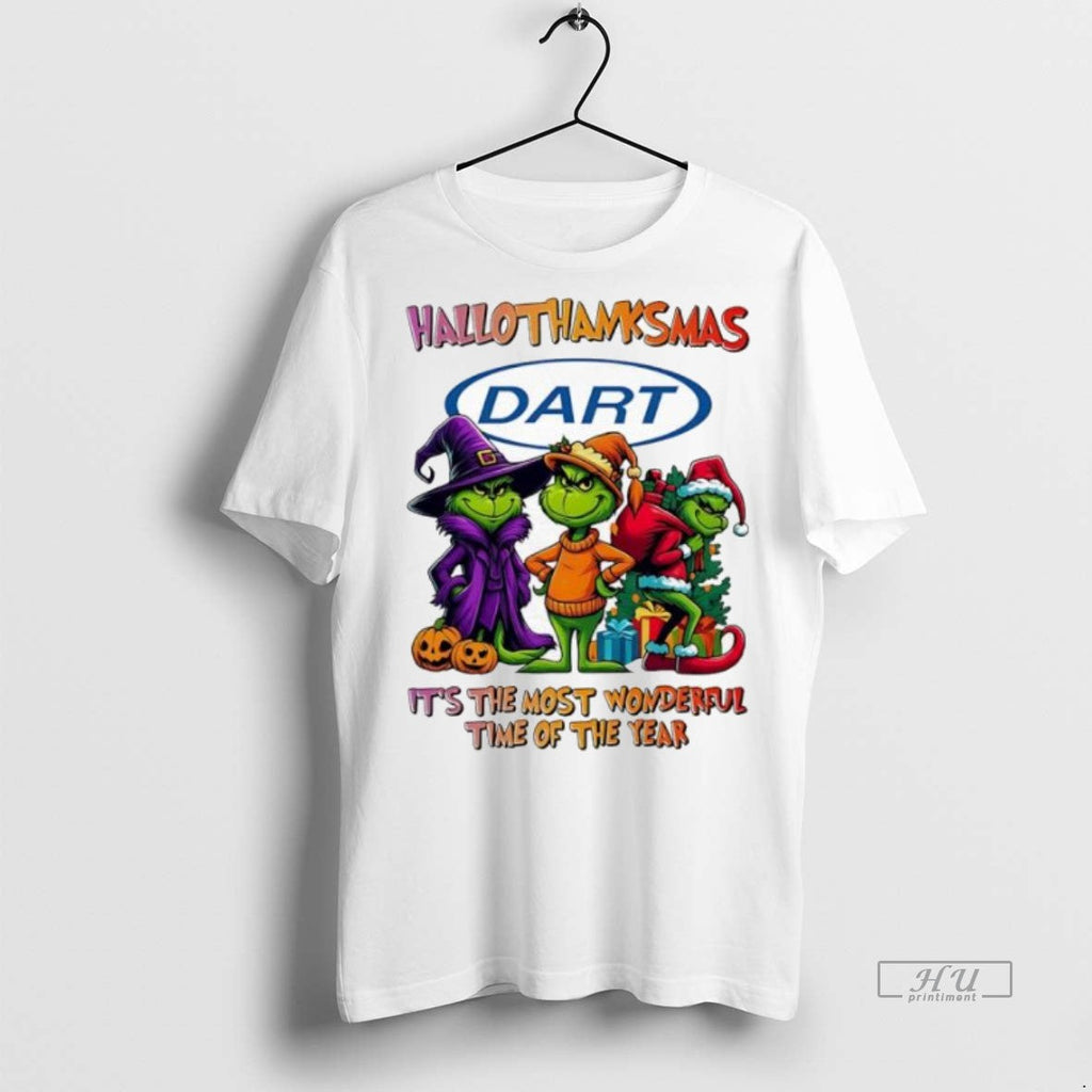 Trending Grinch Hallothanksmas X Dart Container - Adult & Kids T-Shirts, Sweatshirts & Hoodies apparel design preview 1
