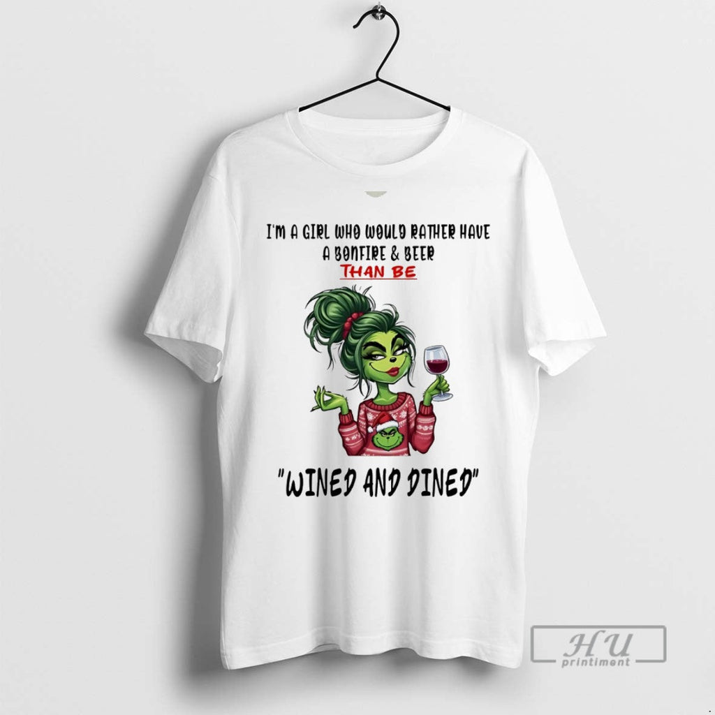 Trending Grinch Im A Girl Who Would Rather Have - Adult & Kids T-Shirts, Sweatshirts & Hoodies apparel design preview 1