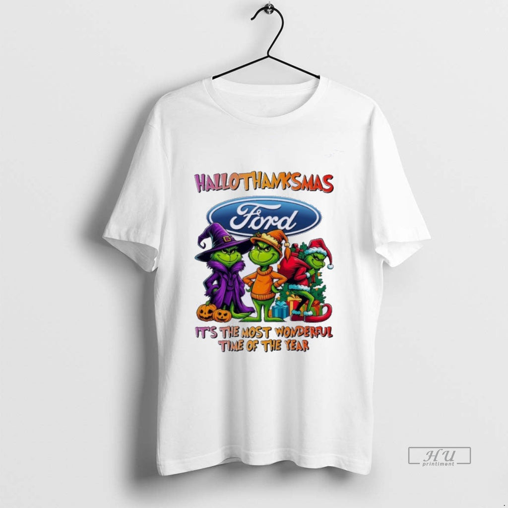 Trending Grinch X Ford Hallothanksmas Its The Most - Adult & Kids T-Shirts, Sweatshirts & Hoodies apparel design preview 1