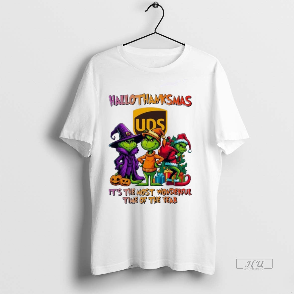 Trending Grinch X Ups Hallothanksmas Its The Most - Adult & Kids T-Shirts, Sweatshirts & Hoodies apparel design preview 1