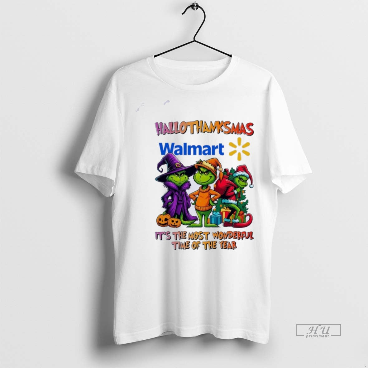 Trending Grinch X Walmart Hallothanksmas Its The Most - Adult & Kids T-Shirts, Sweatshirts & Hoodies apparel design preview 1