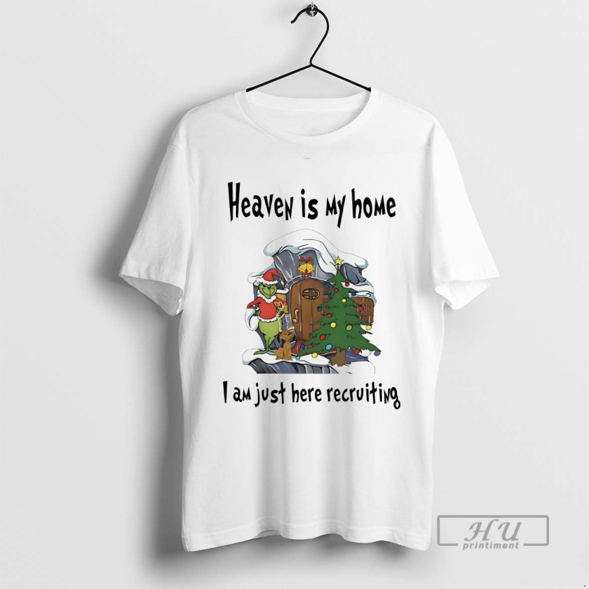 Trending Grinch Heavey Is My Home I Am Just Here - Adult & Kids T-Shirts, Sweatshirts & Hoodies apparel design preview 1