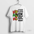 Trending Grinch Stuck Between Idk Idc Idgaf Christmas - Adult & Kids T-Shirts, Sweatshirts & Hoodies apparel design preview 1
