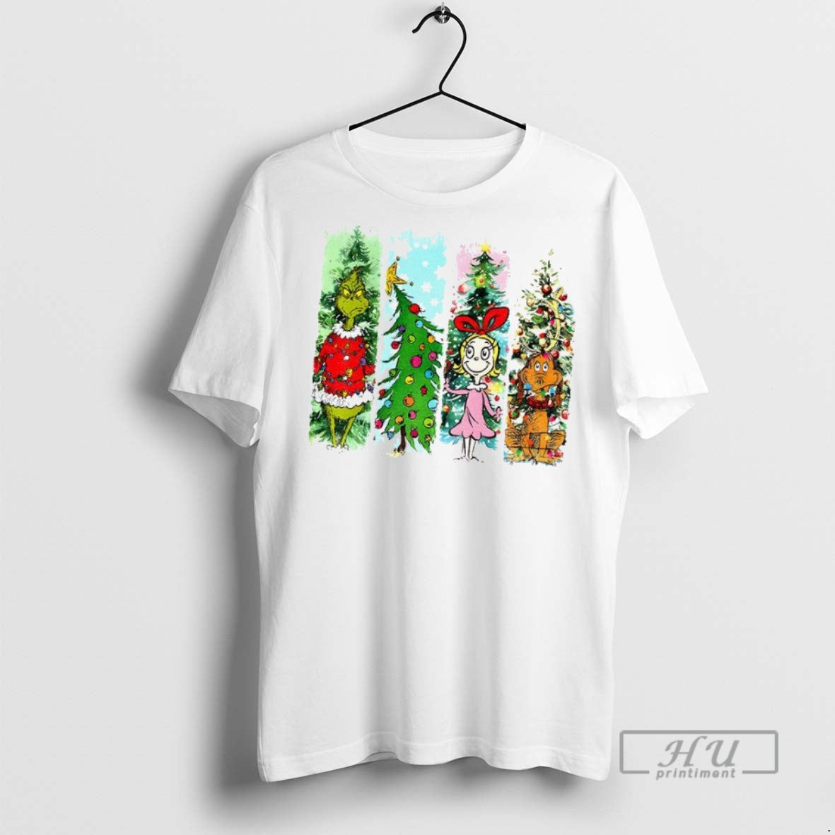 Trending Grinchmas And Friends Xmas Characters Merry - Adult & Kids T-Shirts, Sweatshirts & Hoodies apparel design preview 1