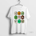 Trending Halloween Building Brick Head Pumpkin Ghost - Adult & Kids T-Shirts, Sweatshirts & Hoodies apparel design preview 1