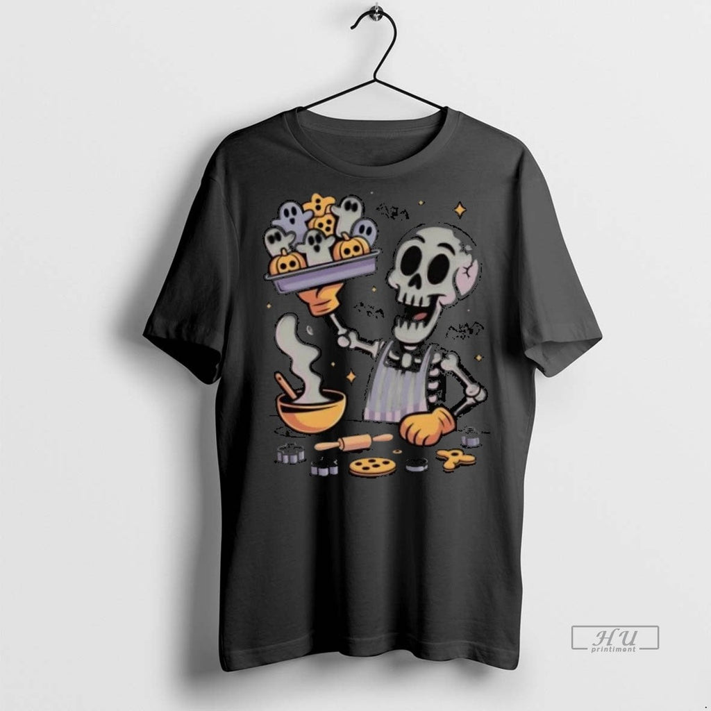 Trending Haunt And Bake Skeleton Halloween Graphic - Adult & Kids T-Shirts, Sweatshirts & Hoodies apparel design preview 1