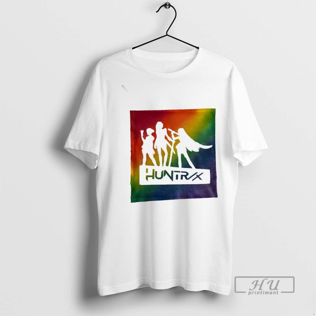 Trending Huntrix Demon Hunter Kpop Pride Month Flag - Adult & Kids T-Shirts, Sweatshirts & Hoodies apparel design preview 1