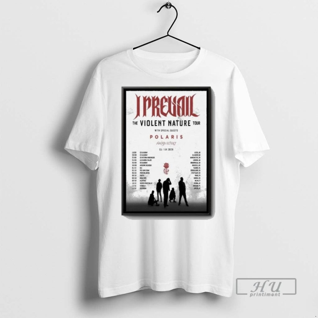 Trending I Prevail The Violent Nature Tour Eu Uk 2026 - Adult & Kids T-Shirts, Sweatshirts & Hoodies apparel design preview 1