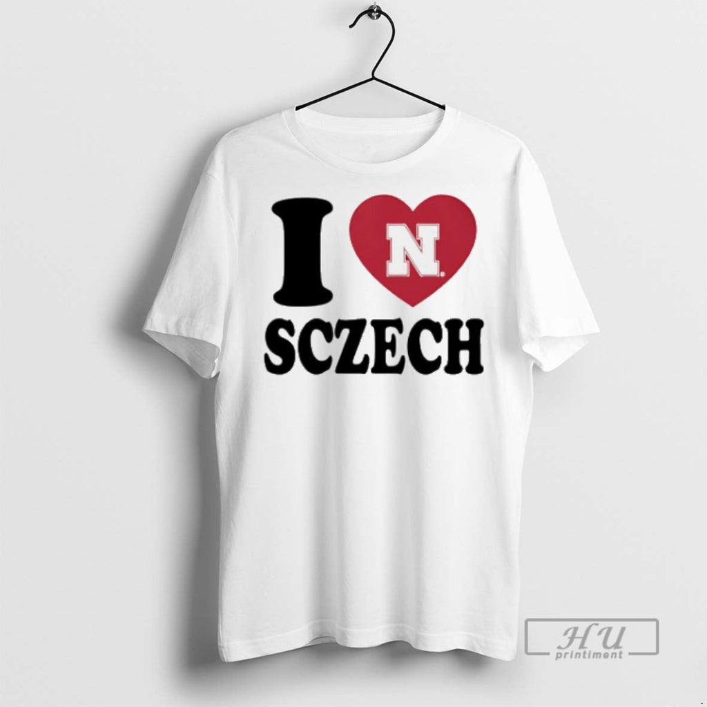 Trending I Love Allie Sczech Nebraska Volleyball - Adult & Kids T-Shirts, Sweatshirts & Hoodies apparel design preview 1