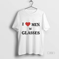 Trending I Love Men W Glasses Heart Sweater - Adult & Kids T-Shirts, Sweatshirts & Hoodies apparel design preview 1