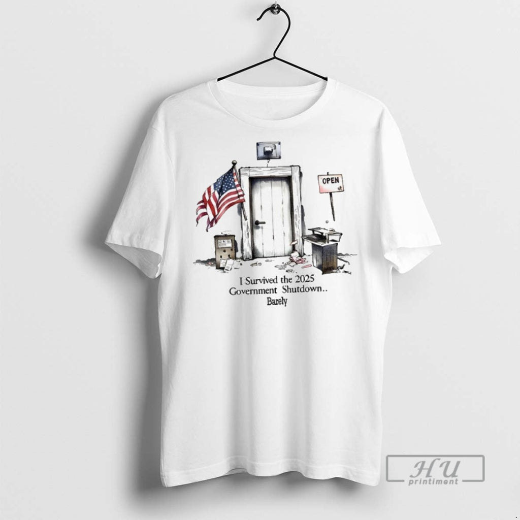 Trending I Survived The 2025 Government Shutdown - Adult & Kids T-Shirts, Sweatshirts & Hoodies apparel design preview 1