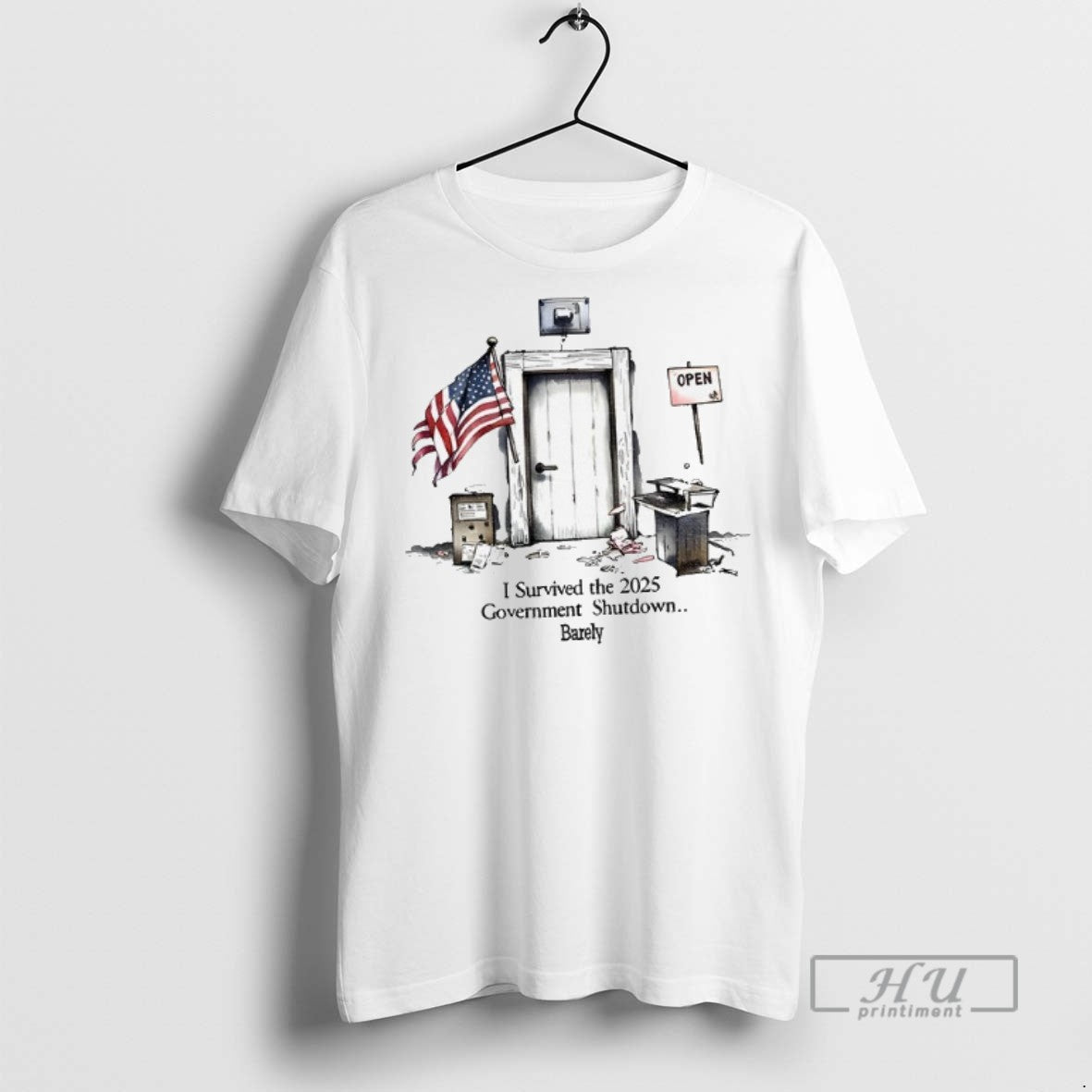 Trending I Survived The 2025 Government Shutdown - Adult & Kids T-Shirts, Sweatshirts & Hoodies apparel design preview 1