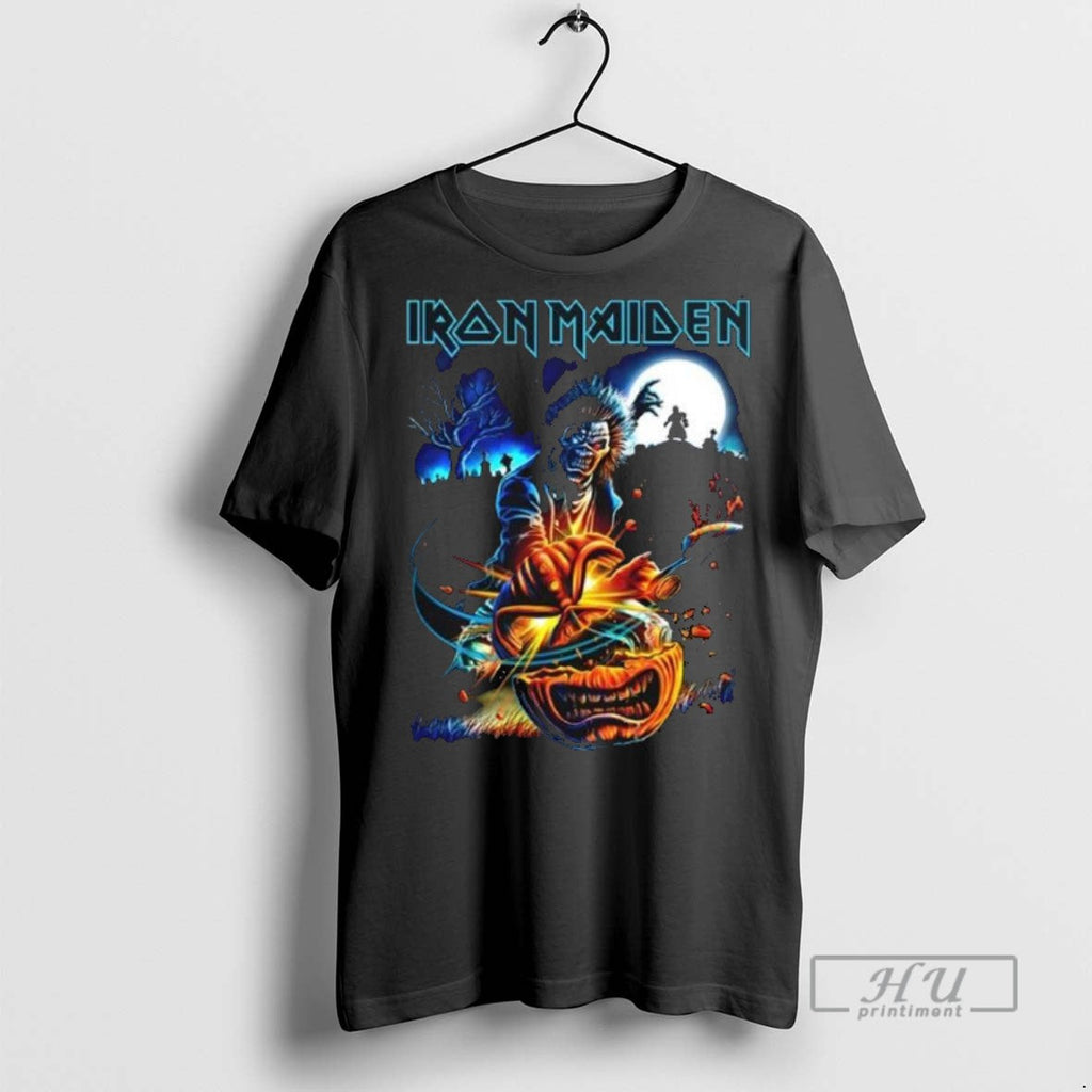 Trending Iron Maiden Eddie Pumpkin Slasher Fc - Adult & Kids T-Shirts, Sweatshirts & Hoodies apparel design preview 1