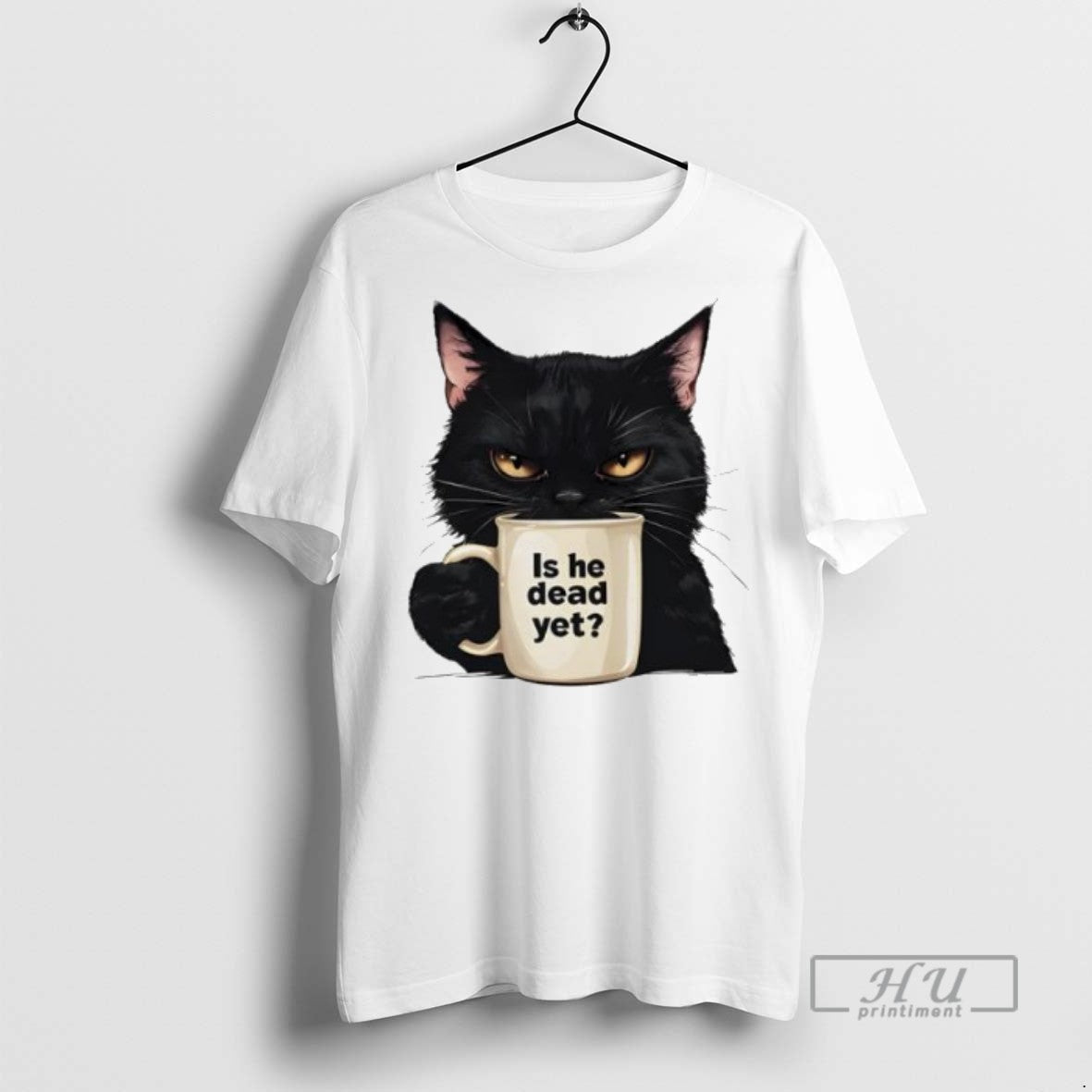 Trending Is He Dead Yet Black Cat Fdt Anti Trump - Adult & Kids T-Shirts, Sweatshirts & Hoodies apparel design preview 1