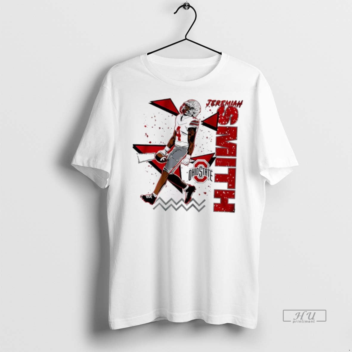 Trending Jeremiah Smith 90s Style Ohio State Football - Adult & Kids T-Shirts, Sweatshirts & Hoodies apparel design preview 1