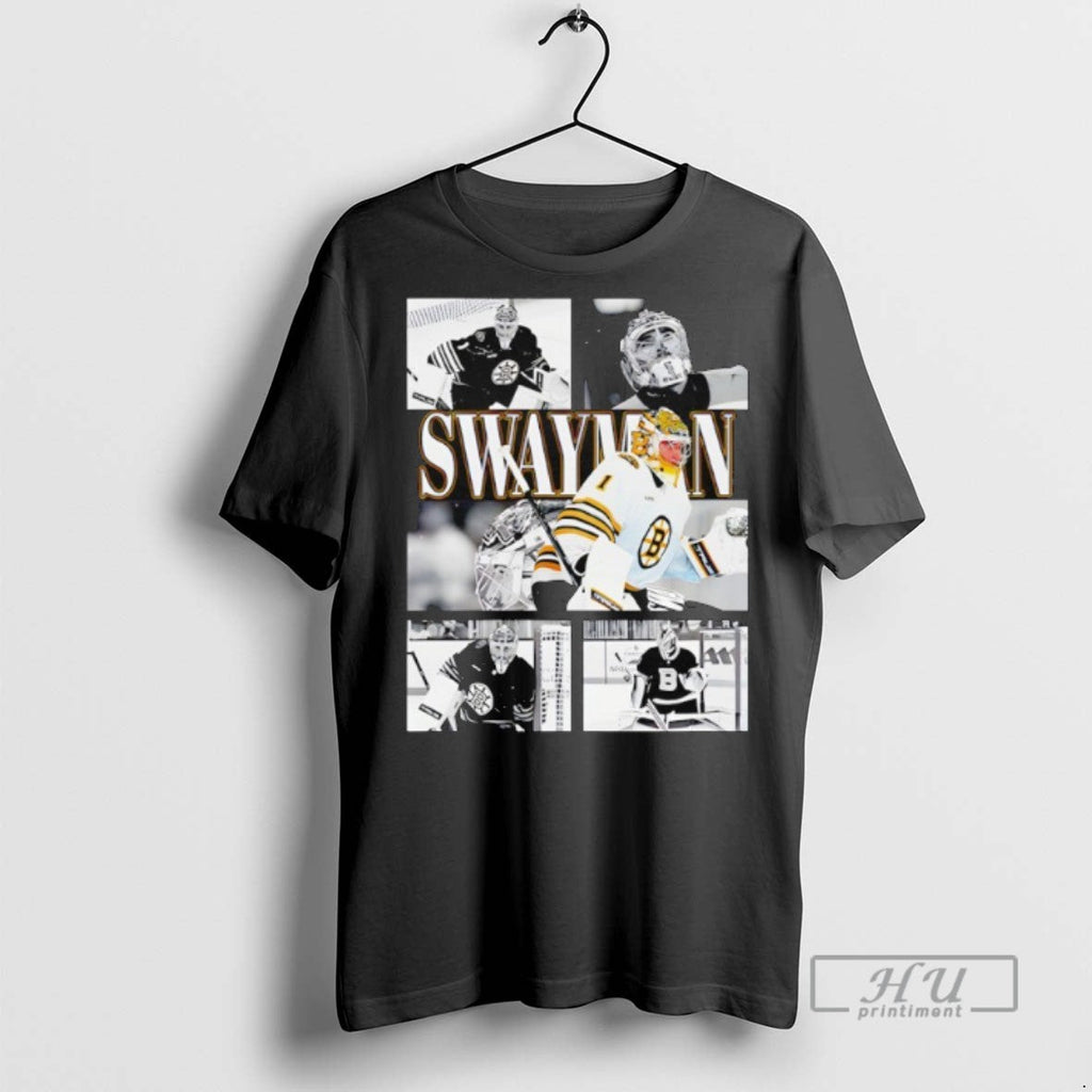 Trending Jeremy Swayman Boston Bruins Hockey Graphic - Adult & Kids T-Shirts, Sweatshirts & Hoodies apparel design preview 1