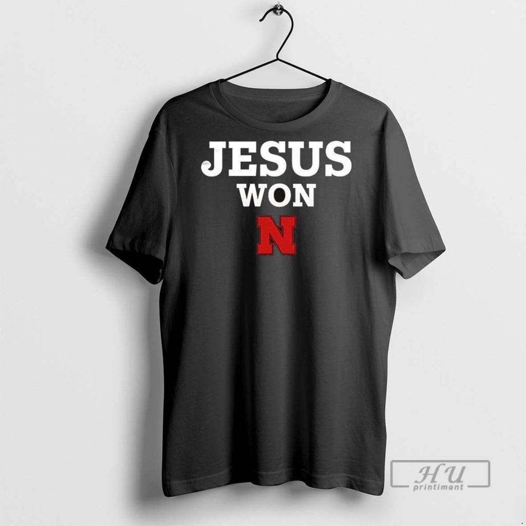 Trending Jesus Won Huskers In My Veins Heart Two - Adult & Kids T-Shirts, Sweatshirts & Hoodies apparel design preview 1