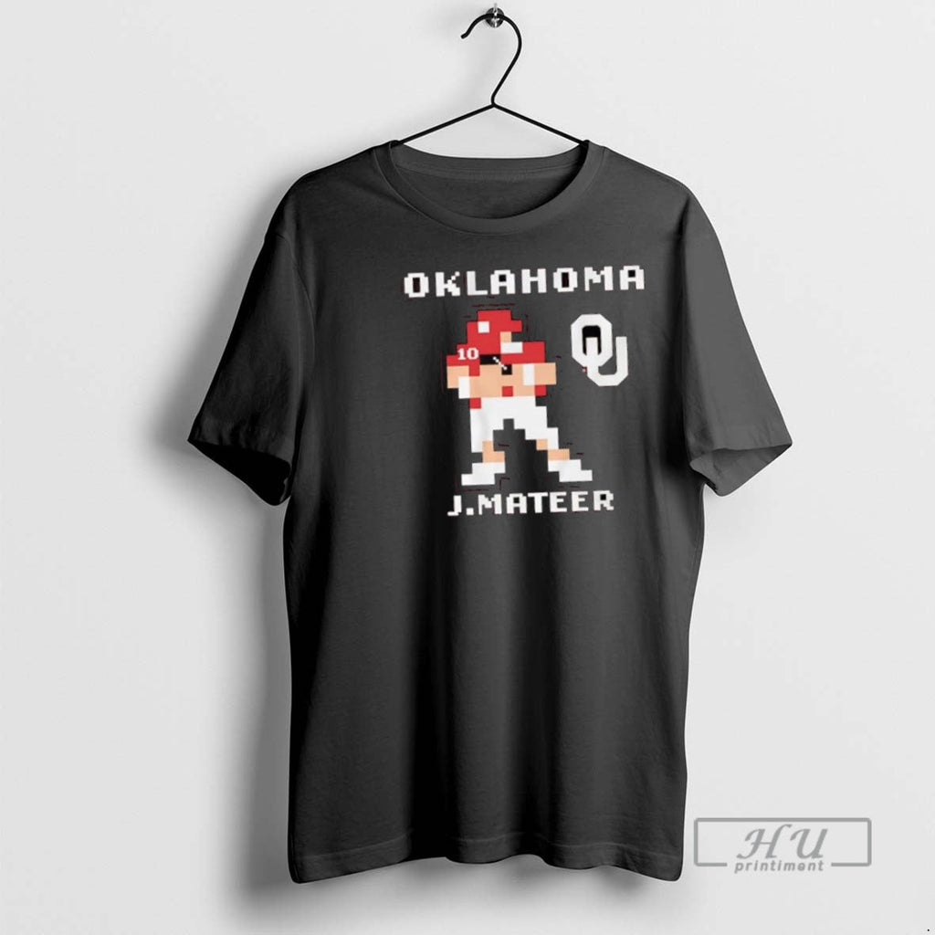 Trending John Mateer Pixel Oklahoma Football Player - Adult & Kids T-Shirts, Sweatshirts & Hoodies apparel design preview 1