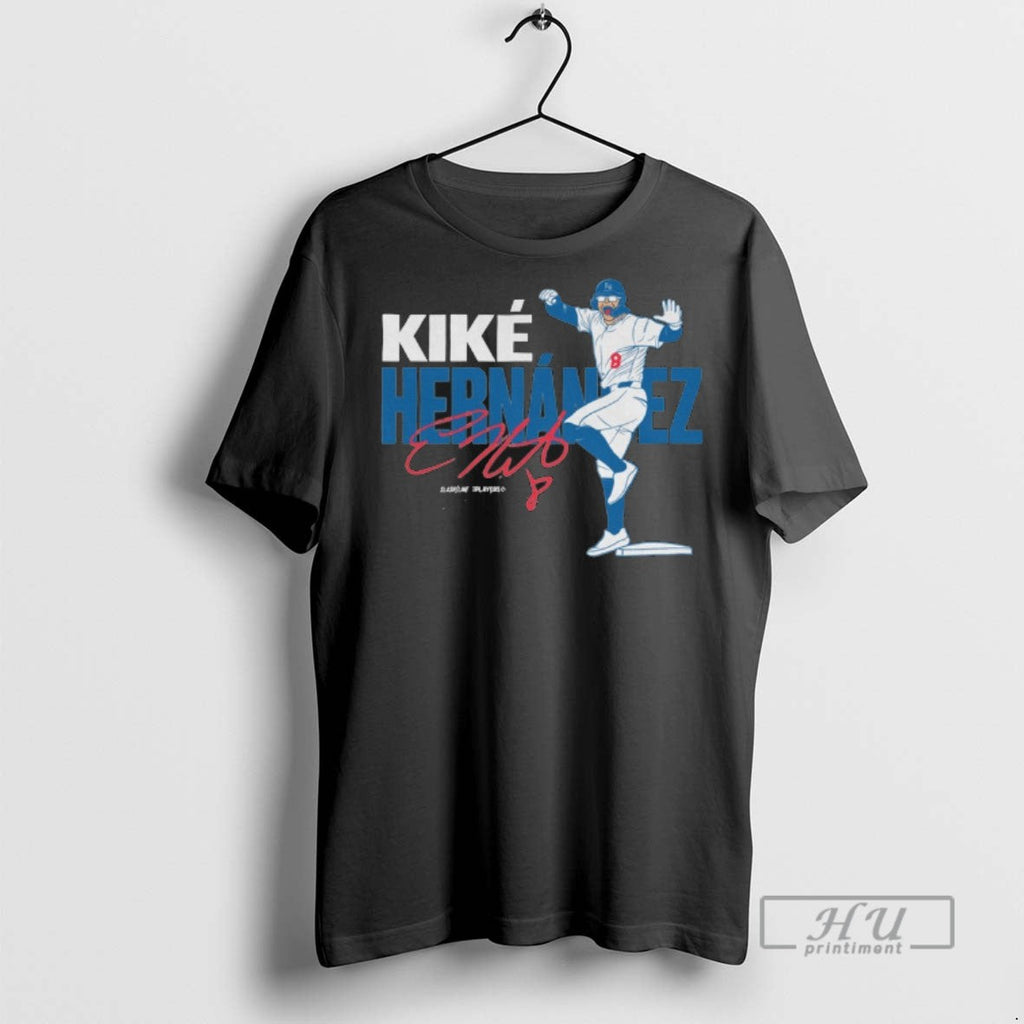 Trending Kike Hernandez Los Angeles Dodgers Mlb Slash - Adult & Kids T-Shirts, Sweatshirts & Hoodies apparel design preview 1
