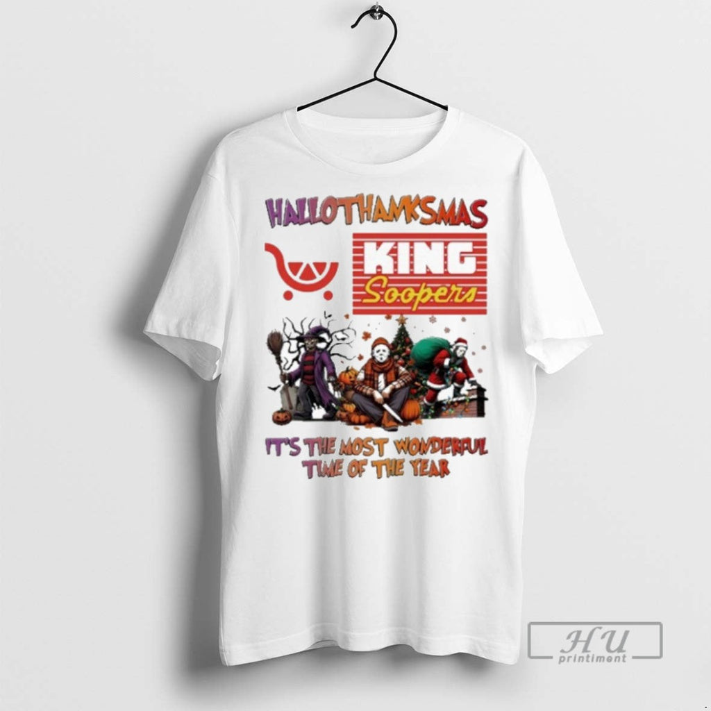 Trending King Sooper Horror Film Hallothanksmas Its - Adult & Kids T-Shirts, Sweatshirts & Hoodies apparel design preview 1