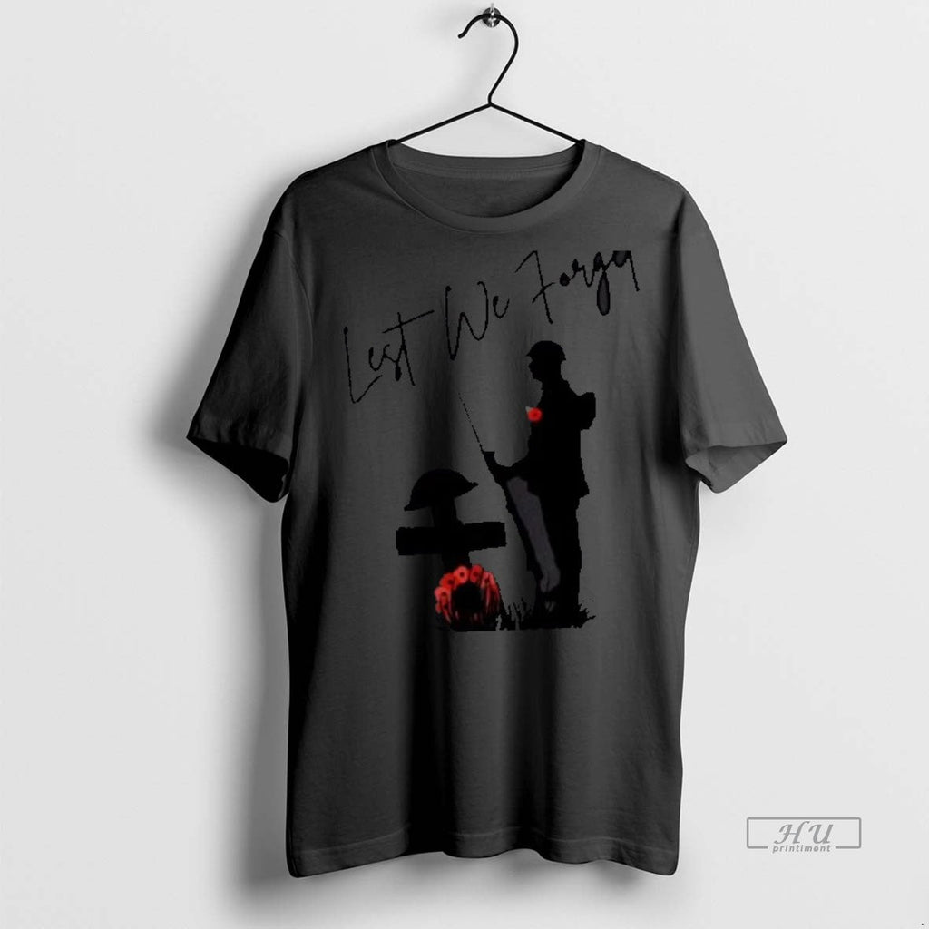 Trending Lest We Forget Remembrance Tribute Graphic - Adult & Kids T-Shirts, Sweatshirts & Hoodies apparel design preview 1