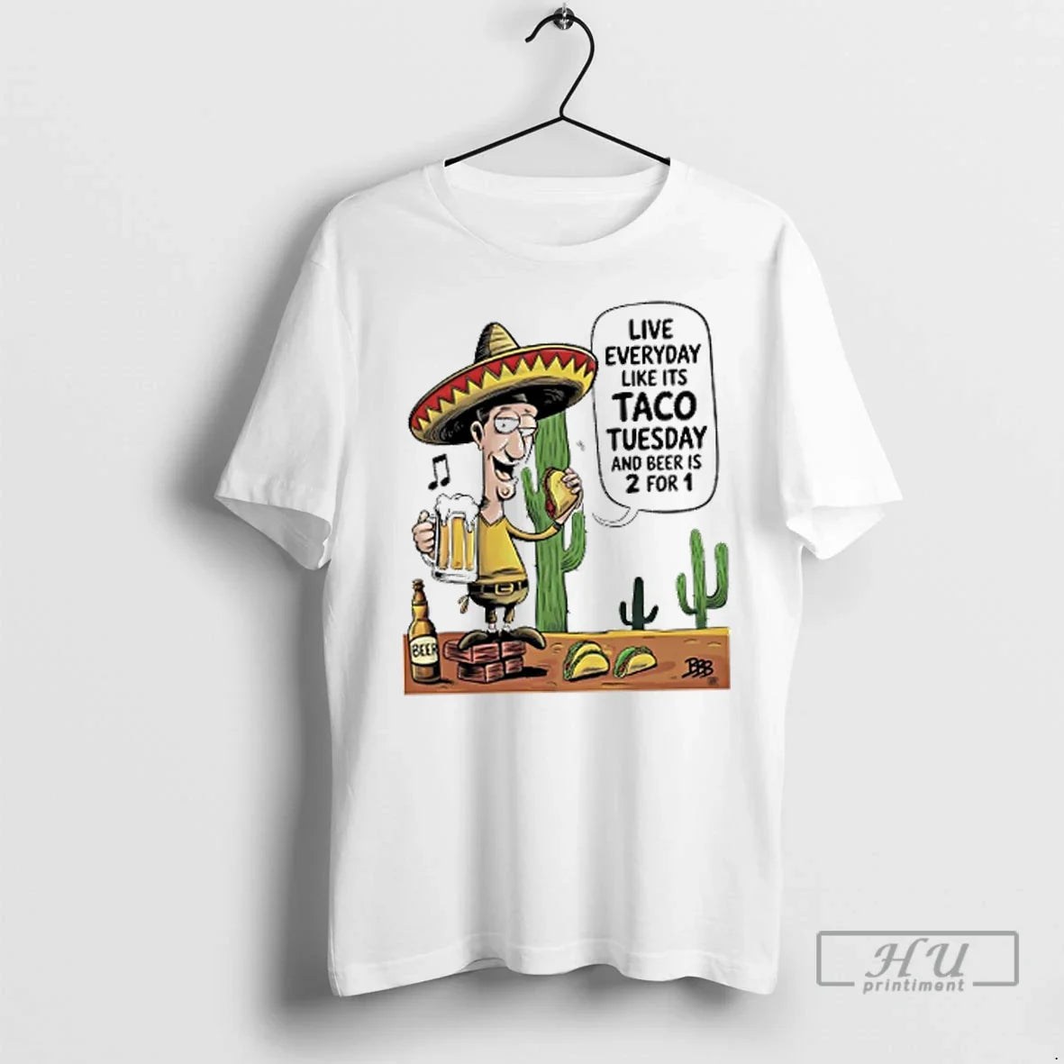 Trending Live Everyday Like Its Taco Tuesday And Beer - Adult & Kids T-Shirts, Sweatshirts & Hoodies apparel design preview 1