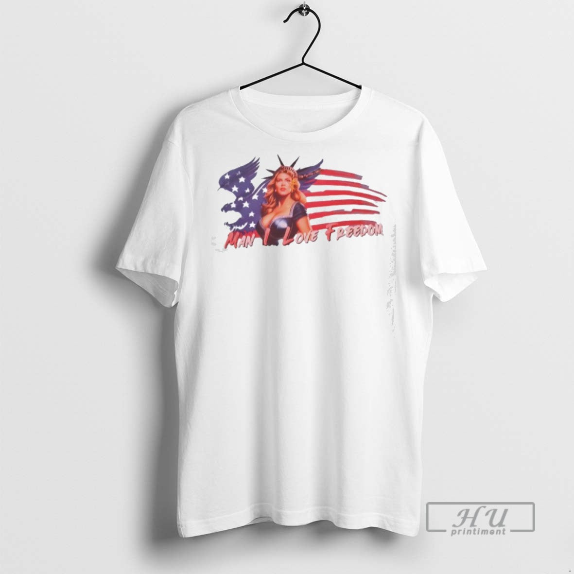 Trending Man I Love Freedom America Flag Graphic - Adult & Kids T-Shirts, Sweatshirts & Hoodies apparel design preview 1