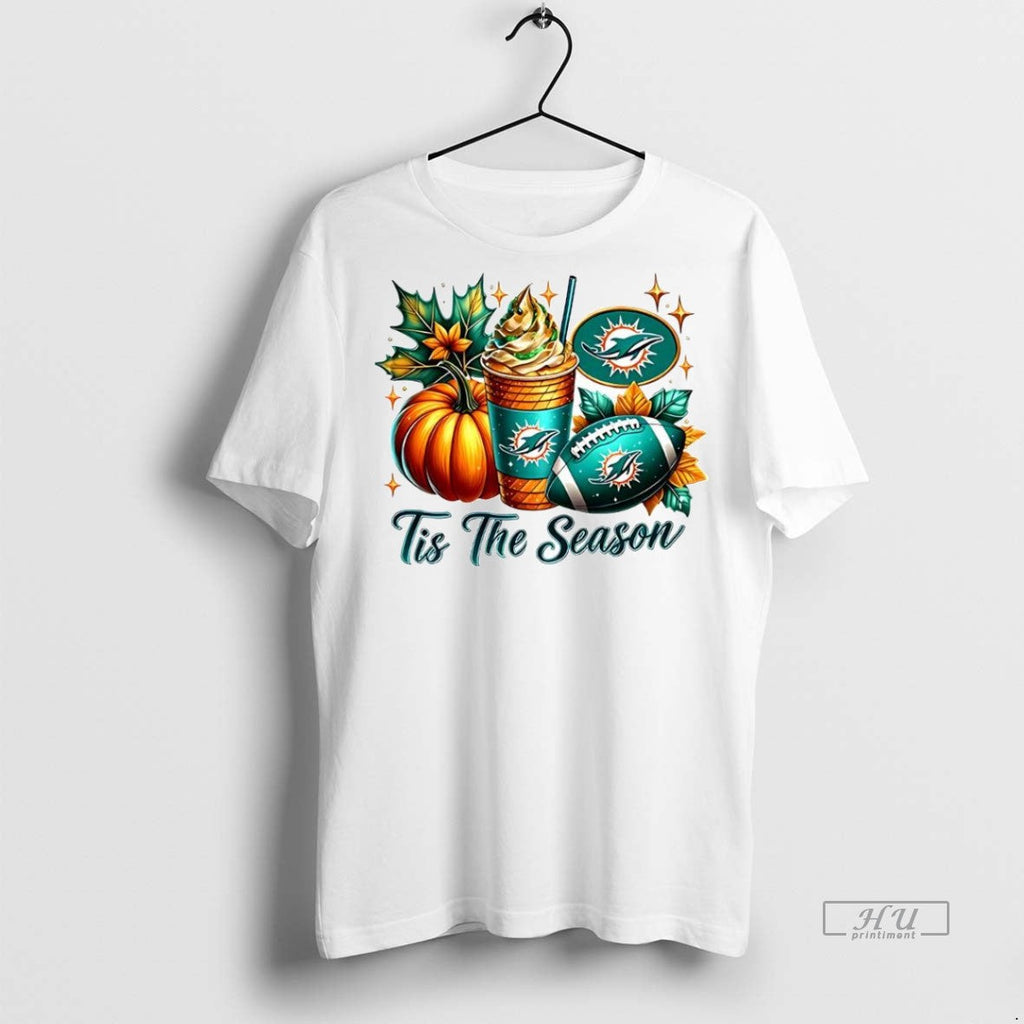 Trending Miami Dolphins Tis The Season Halloween - Adult & Kids T-Shirts, Sweatshirts & Hoodies apparel design preview 1