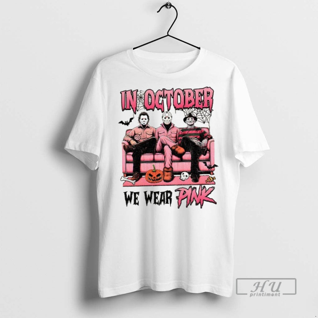 Trending Michael Myers Jason Voorhees Freddy Krueger - Adult & Kids T-Shirts, Sweatshirts & Hoodies apparel design preview 1