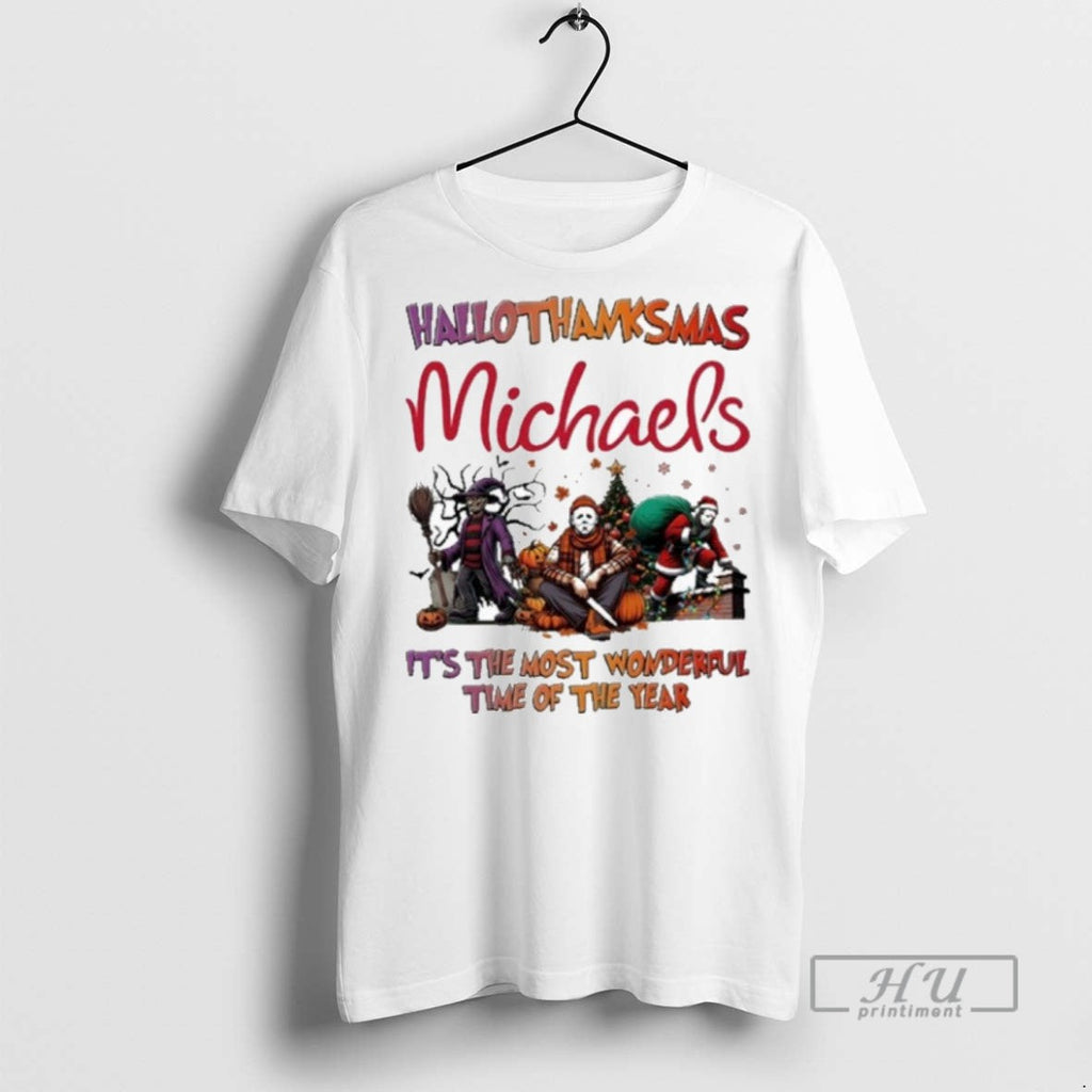 Trending Michaels Horror Film Hallothanksmas Its The - Adult & Kids T-Shirts, Sweatshirts & Hoodies apparel design preview 1