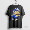Trending Minions Is Holding A Ball And Smiling At Los - Adult & Kids T-Shirts, Sweatshirts & Hoodies apparel design preview 1
