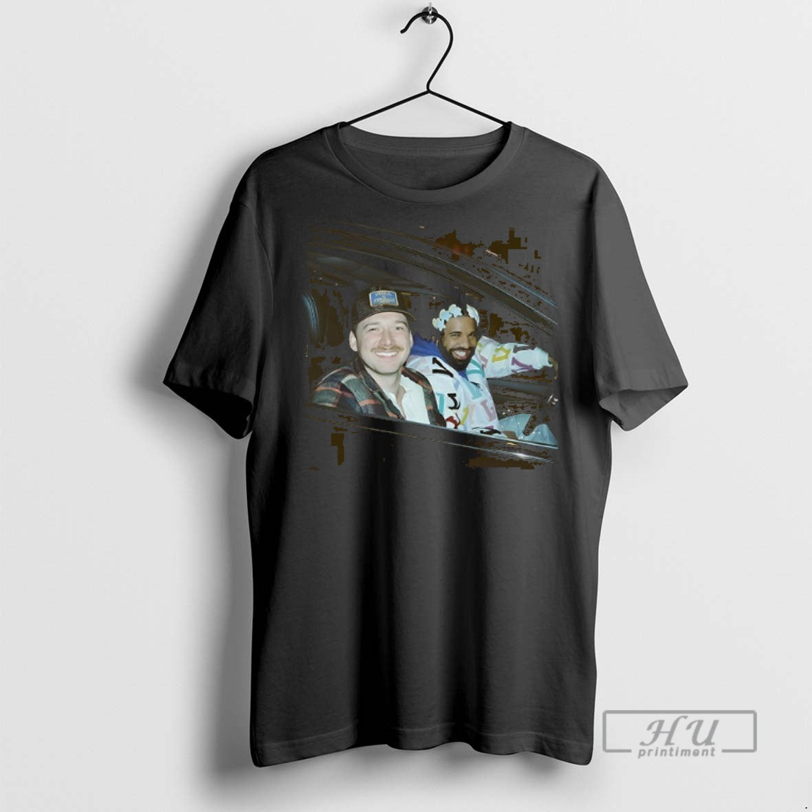 Trending Morgan Wallen And Drake In Car - Adult & Kids T-Shirts, Sweatshirts & Hoodies apparel design preview 1