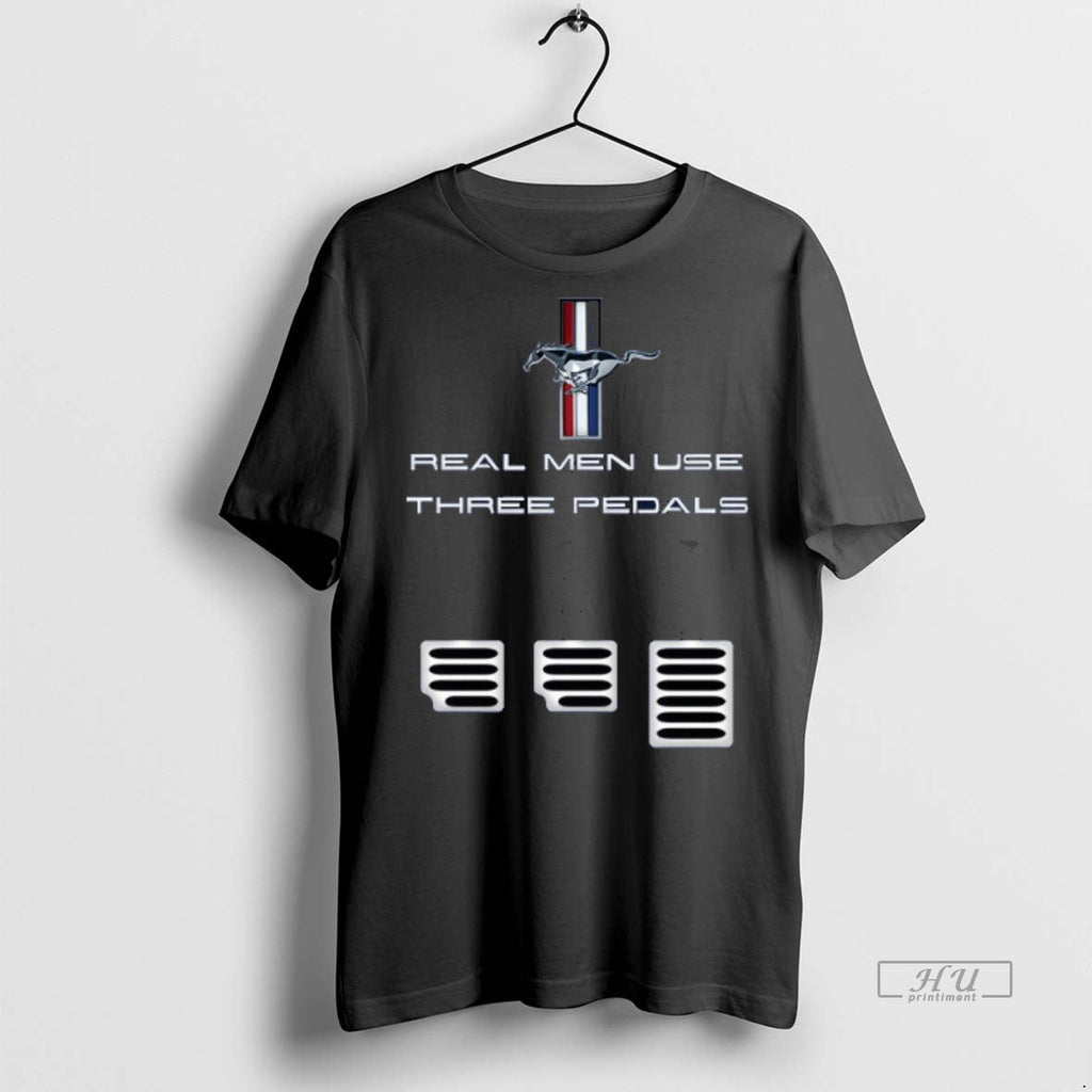 Trending Mustang Real Men Use Three Pedals Sweater - Adult & Kids T-Shirts, Sweatshirts & Hoodies apparel design preview 1
