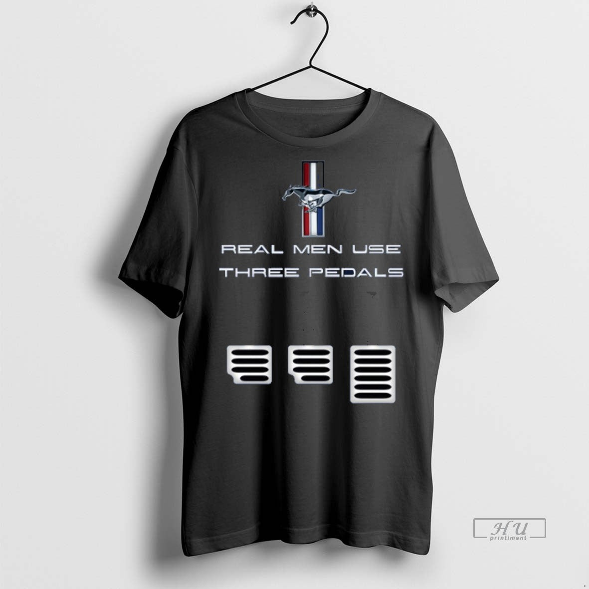 Trending Mustang Real Men Use Three Pedals Sweater - Adult & Kids T-Shirts, Sweatshirts & Hoodies apparel design preview 1