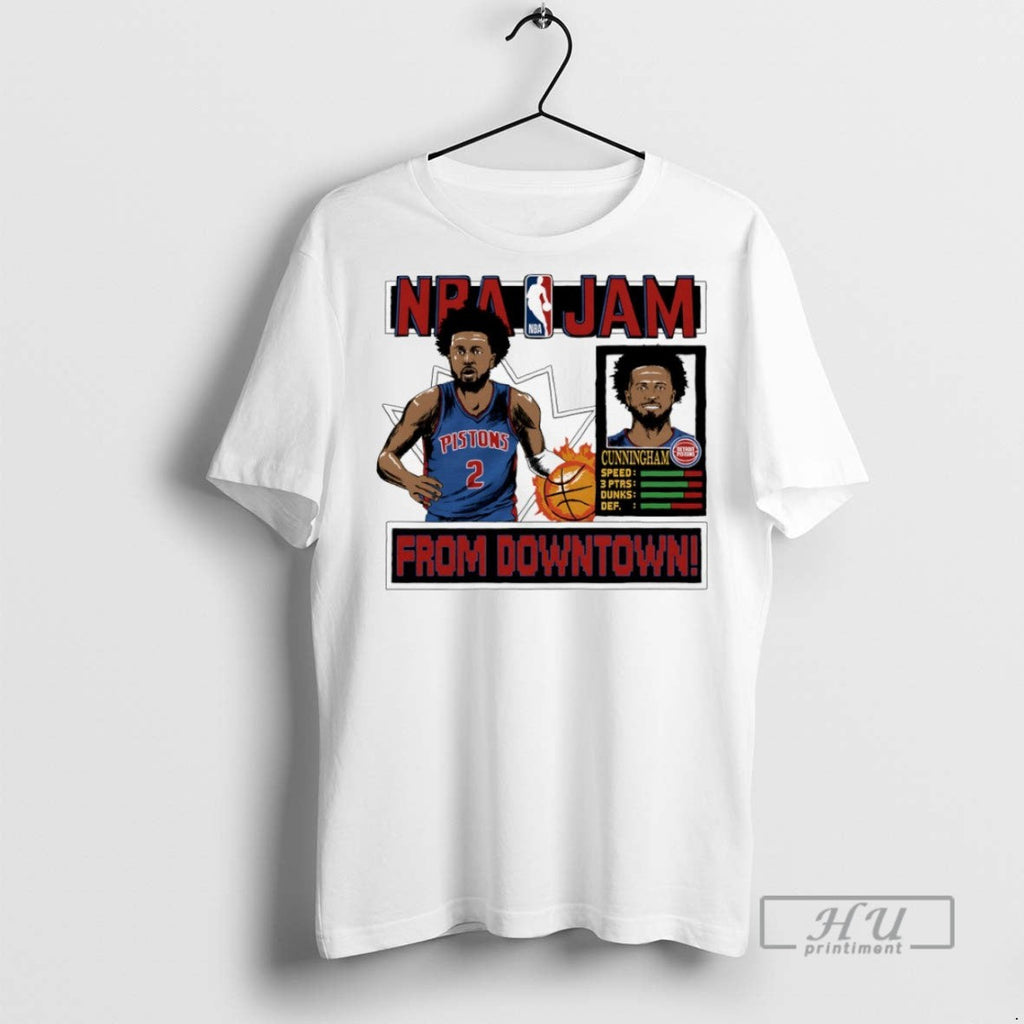 Trending Nba Jam Cade Cunningham Detroit Pistons From - Adult & Kids T-Shirts, Sweatshirts & Hoodies apparel design preview 1