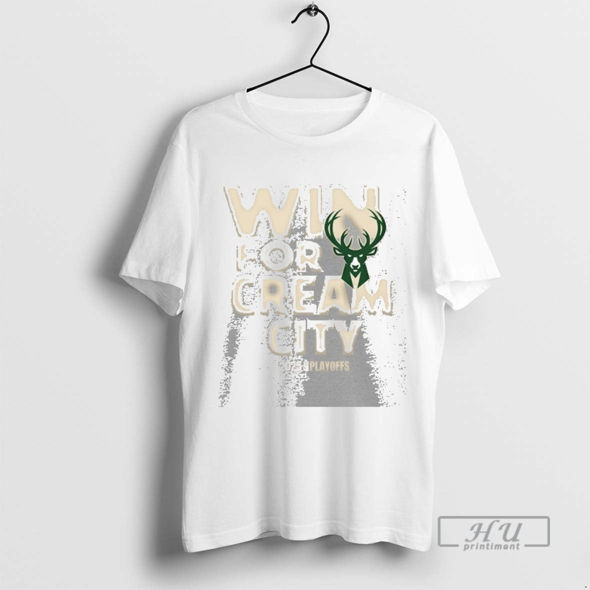 Trending Nba Playoffs Milwaukee Bucks Win For Cream - Adult & Kids T-Shirts, Sweatshirts & Hoodies apparel design preview 1