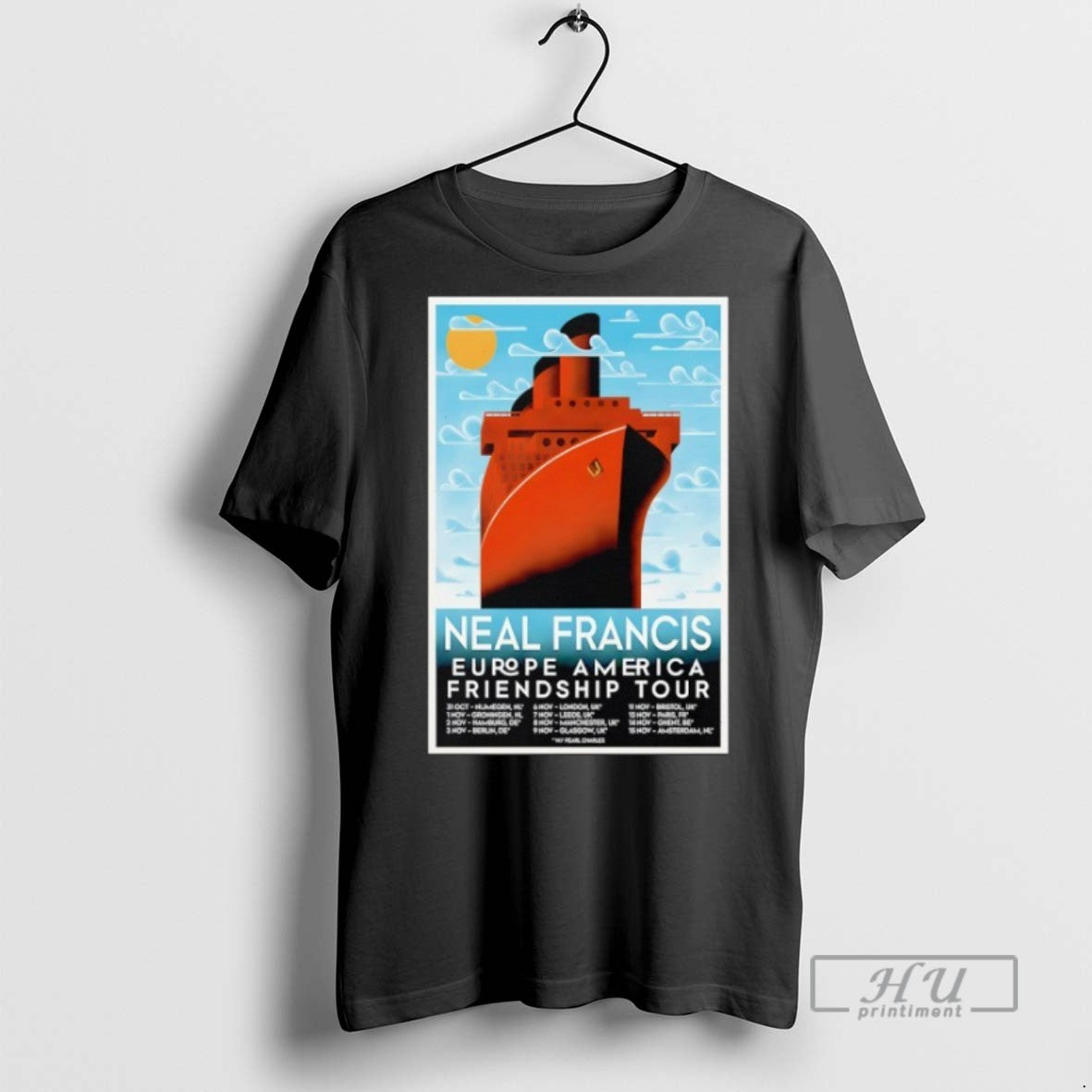 Trending Neal Francis Europe America Friendship Tour - Adult & Kids T-Shirts, Sweatshirts & Hoodies apparel design preview 1