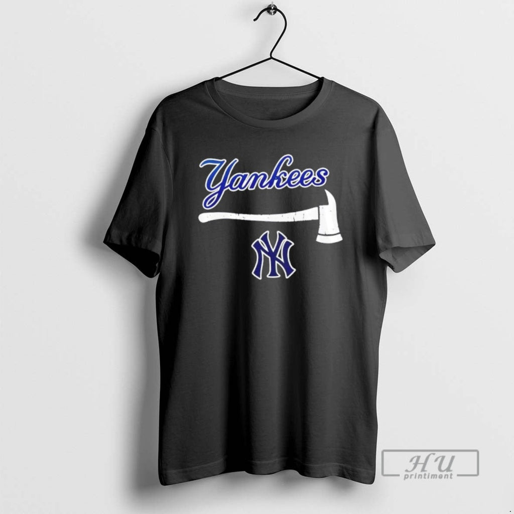 Trending New York Yankees Firefighter Application 2 - Adult & Kids T-Shirts, Sweatshirts & Hoodies apparel design preview 1