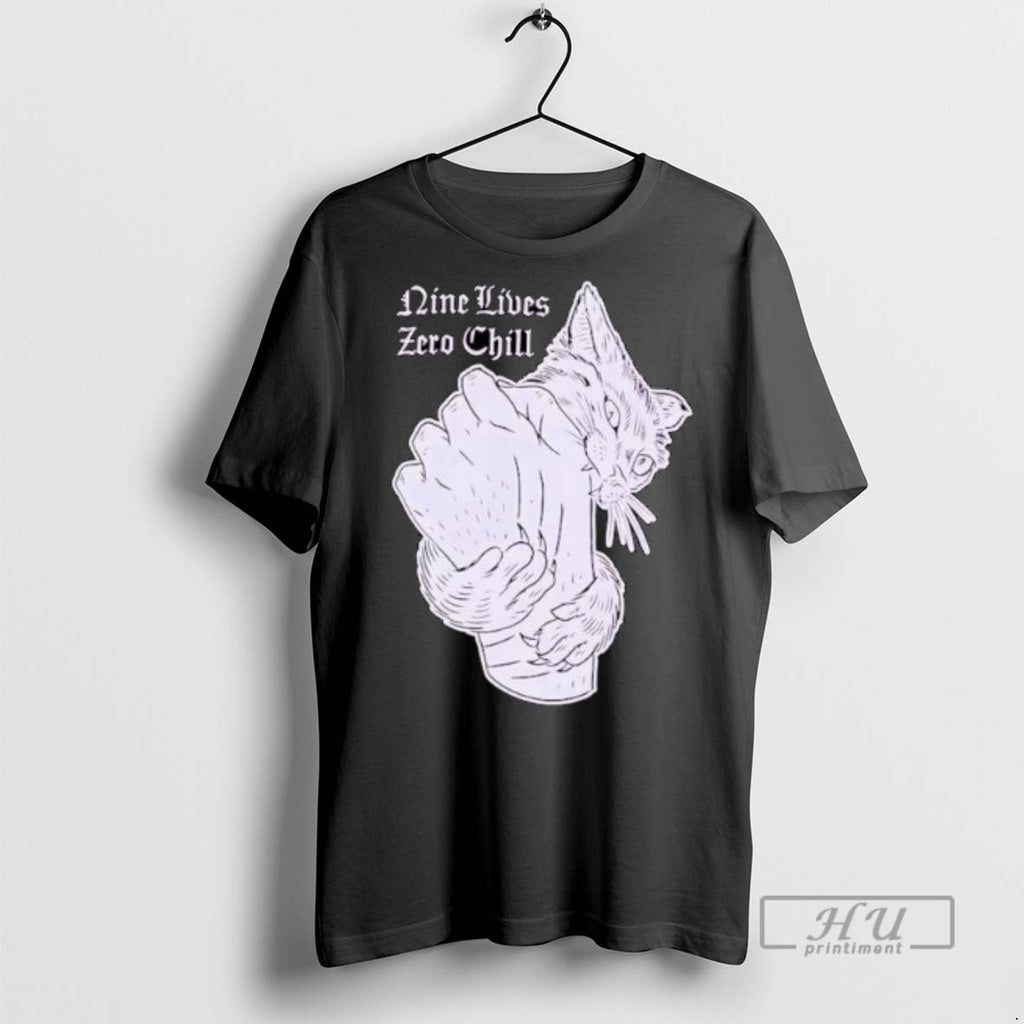 Trending Nine Lives Zero Chill Cat Ornaments - Adult & Kids T-Shirts, Sweatshirts & Hoodies apparel design preview 1