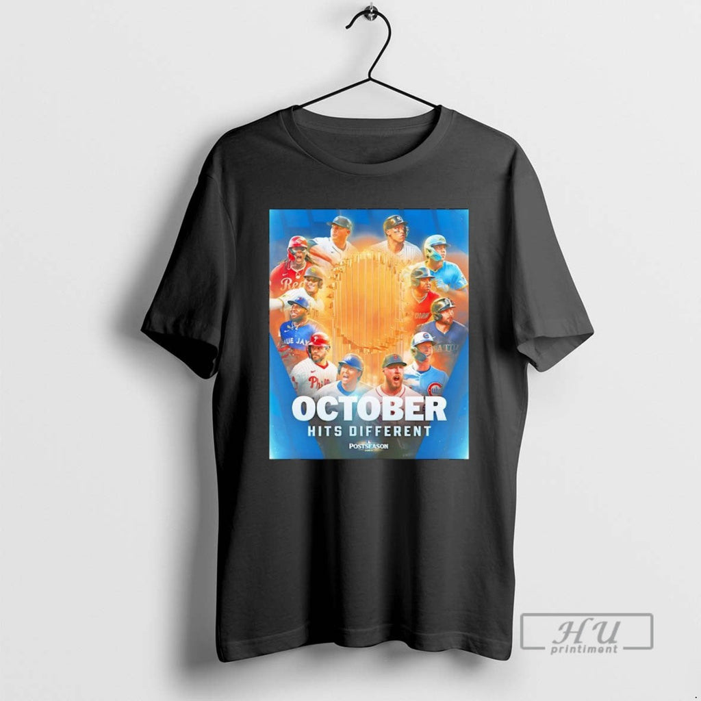 Trending October Hits Different 2025 Postseason - Adult & Kids T-Shirts, Sweatshirts & Hoodies apparel design preview 1