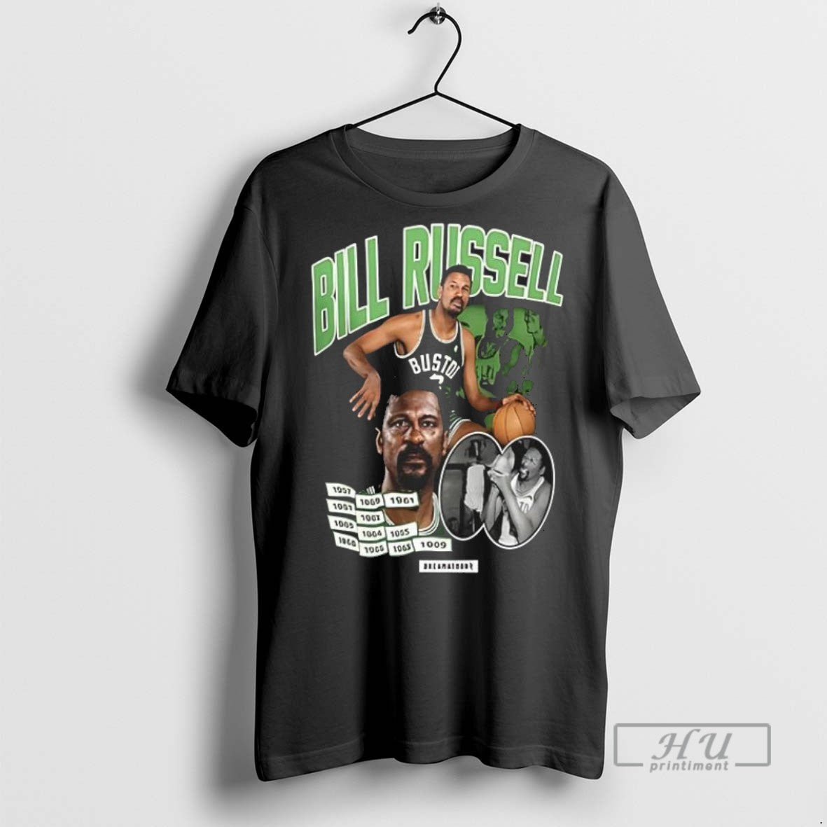 Trending Official Bill Russell Boston Celtics Vintage - Adult & Kids T-Shirts, Sweatshirts & Hoodies apparel design preview 1