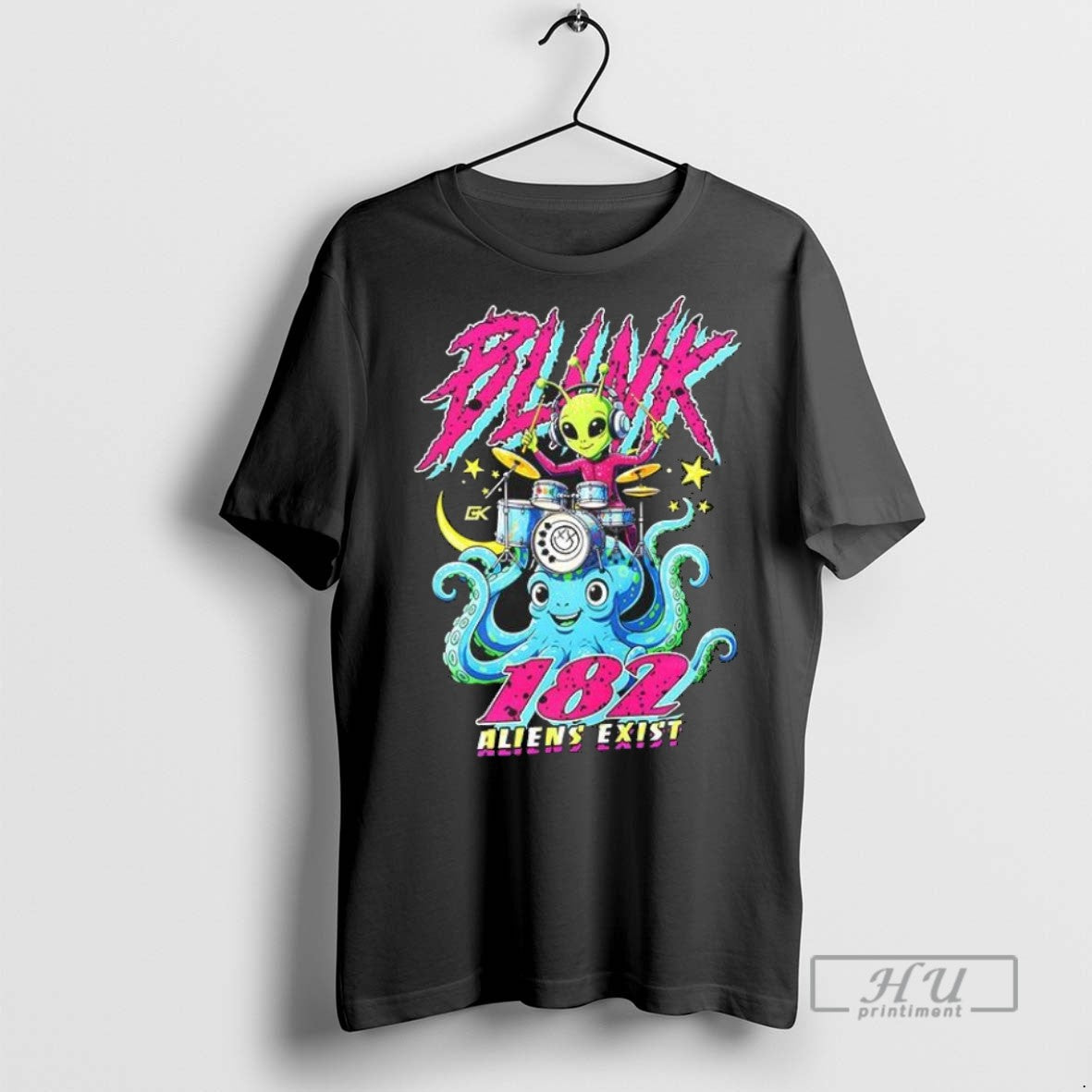 Trending Official Blink 182 Aliens Exist - Adult & Kids T-Shirts, Sweatshirts & Hoodies apparel design preview 1