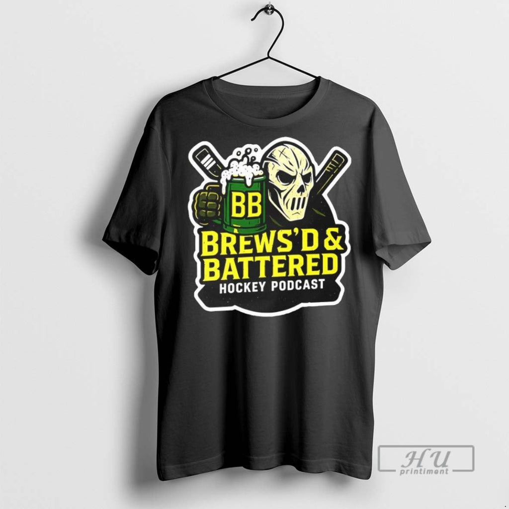 Trending Official Brewsd And Battered Hockey Podcast - Adult & Kids T-Shirts, Sweatshirts & Hoodies apparel design preview 1