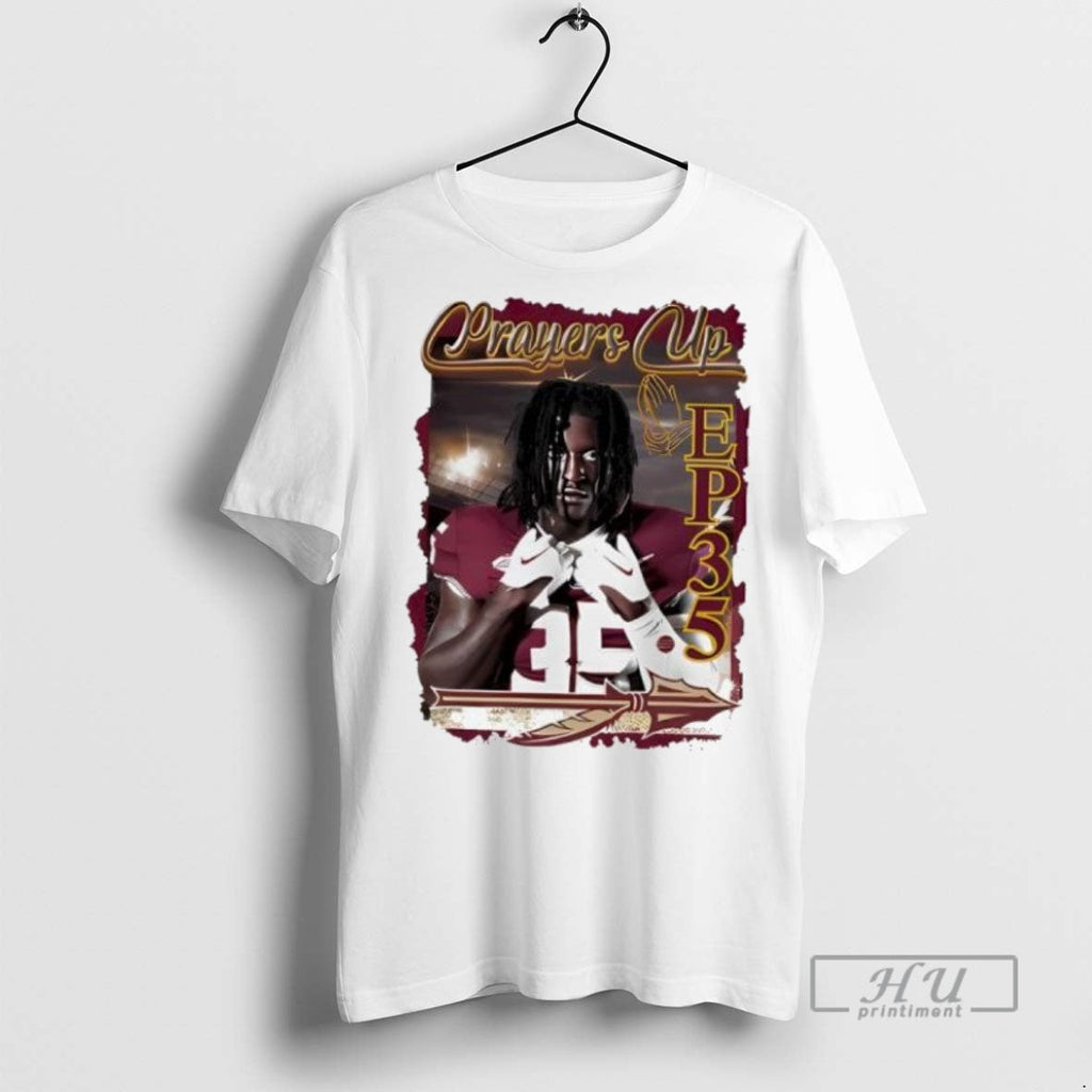 Trending Official Ethan Pritchard Fsu Prayers Up Ef35 - Adult & Kids T-Shirts, Sweatshirts & Hoodies apparel design preview 1