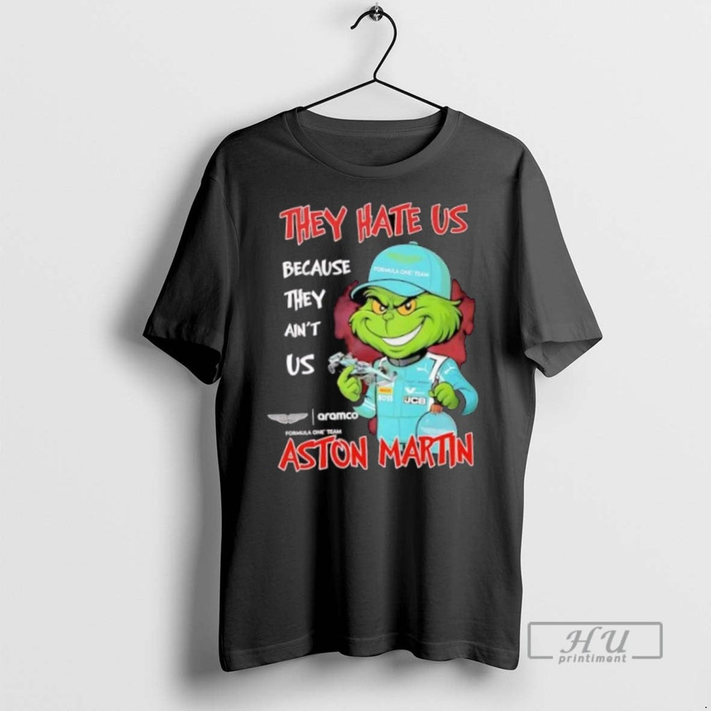 Trending Official Grinch Aston Martin Team They Hate - Adult & Kids T-Shirts, Sweatshirts & Hoodies apparel design preview 1
