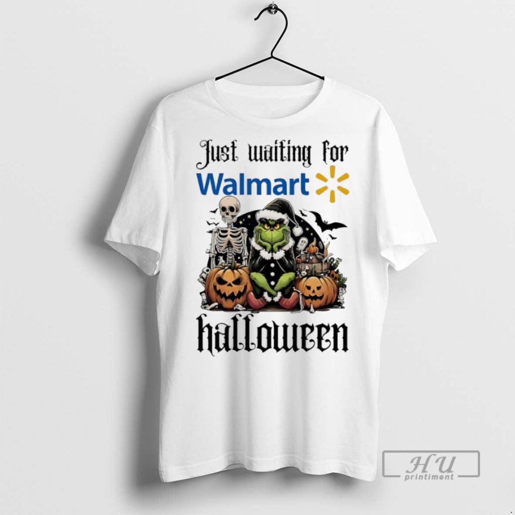 Trending Official Grinch Just Waiting For Walmart - Adult & Kids T-Shirts, Sweatshirts & Hoodies apparel design preview 1