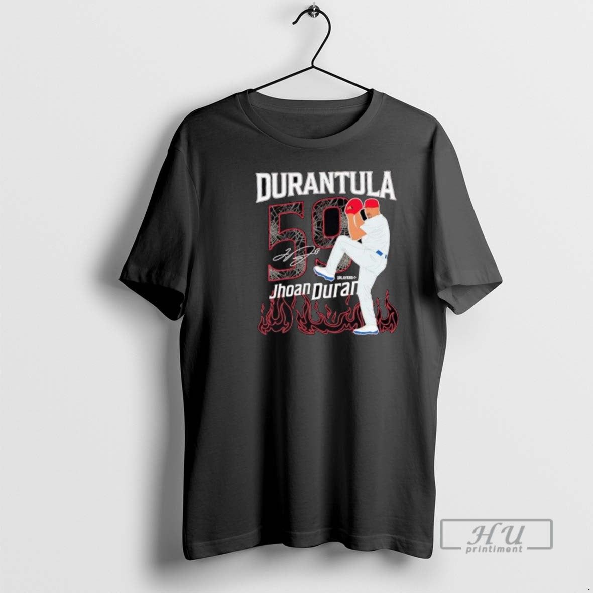 Trending Official Jhoan Duran Durantula Pitching - Adult & Kids T-Shirts, Sweatshirts & Hoodies apparel design preview 1