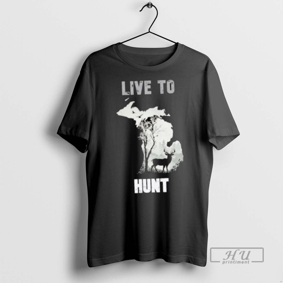 Trending Official Michigan Deer Live To Hunt - Adult & Kids T-Shirts, Sweatshirts & Hoodies apparel design preview 1
