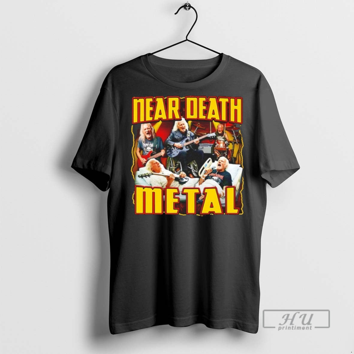 Trending Official Near Death Metal Graphic 90s - Adult & Kids T-Shirts, Sweatshirts & Hoodies apparel design preview 1
