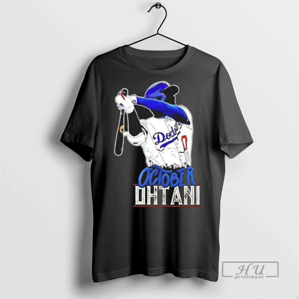 Trending Official October Ohtani 2025 Mlb Playoff Los - Adult & Kids T-Shirts, Sweatshirts & Hoodies apparel design preview 1